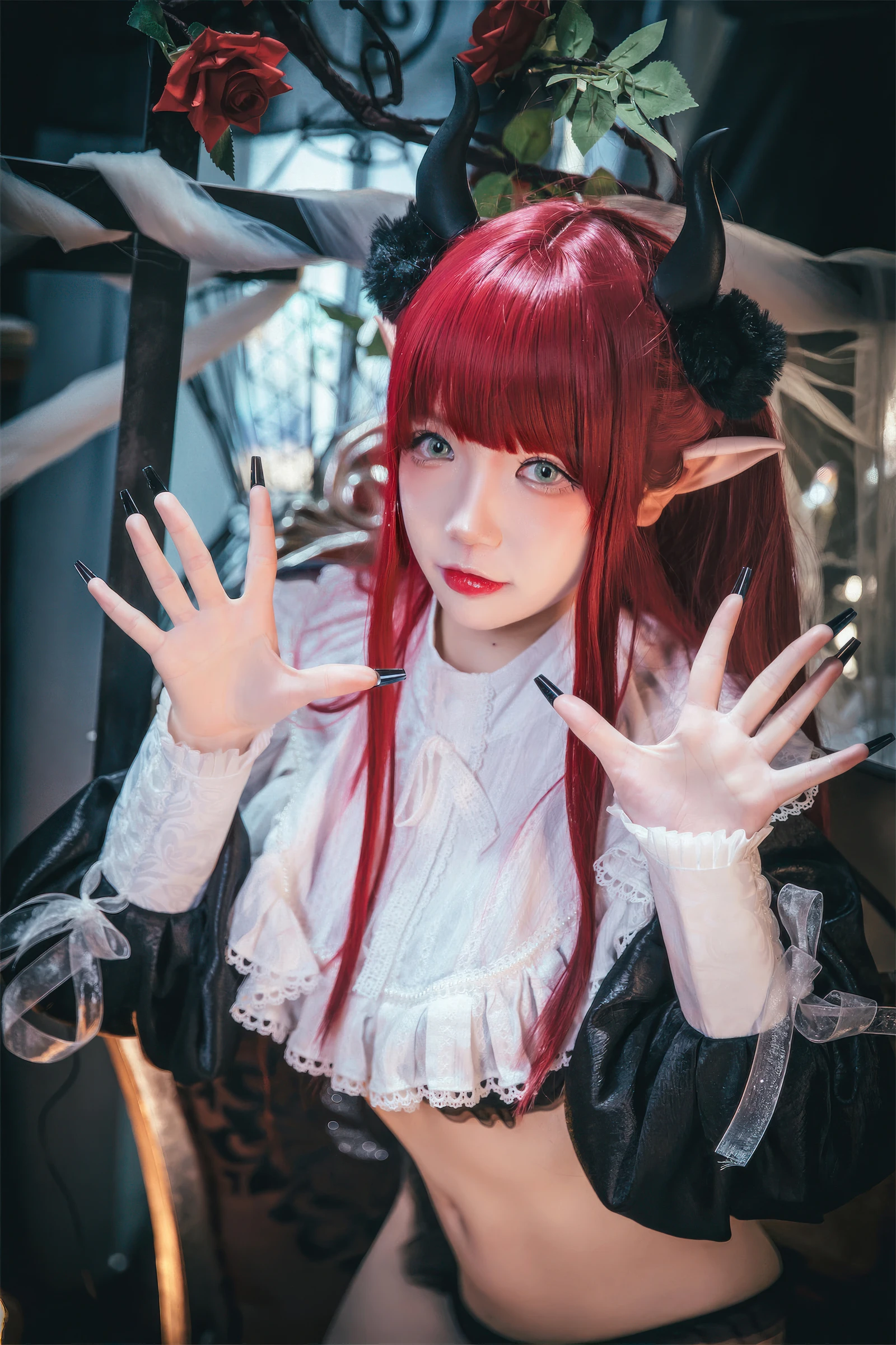 喜多川海梦利兹恶魔美女动漫博主性感Cosplay写真雪晴Astra