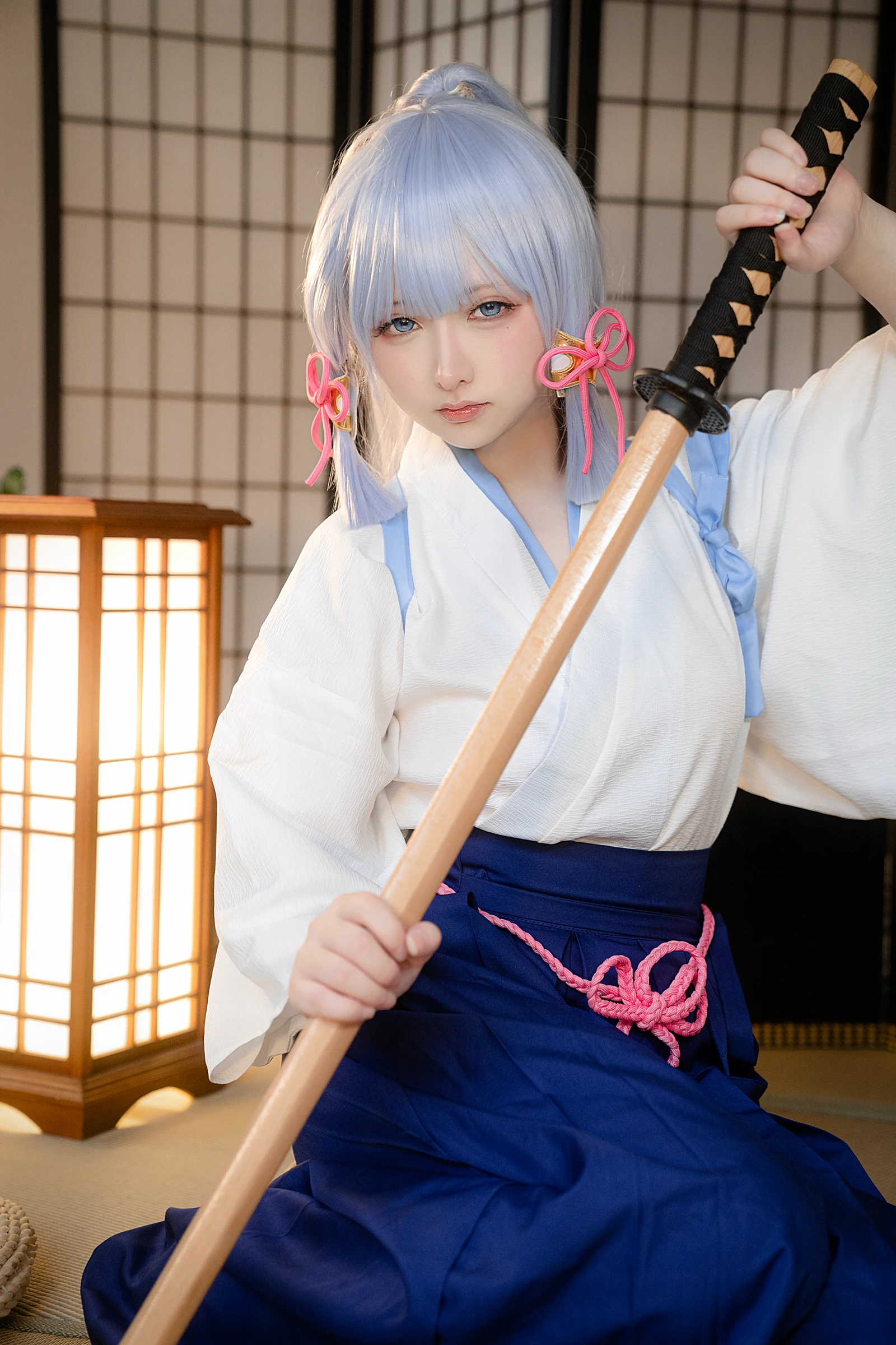 绫华剑道服美女动漫博主性感Cosplay写真樱梨梨